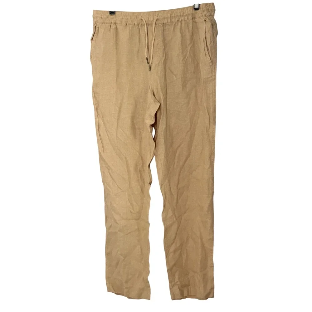 NWT Quince Men's 100% European Linen Beach Pants in Driftwood 30